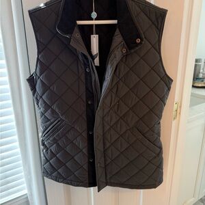 NWT Gen Teal Black quilted Vest